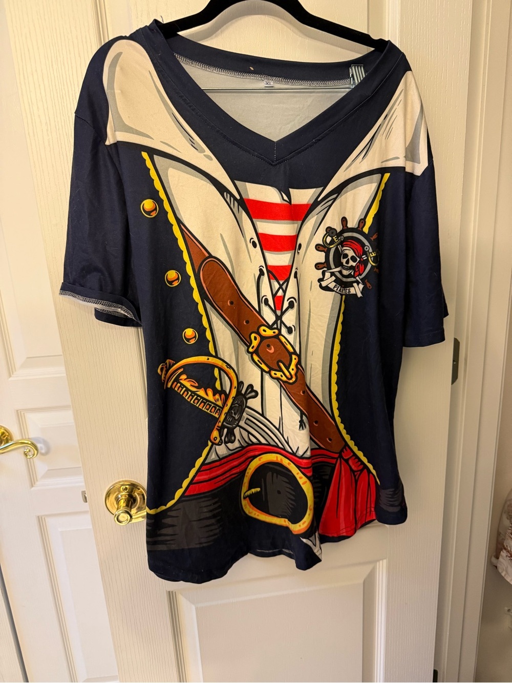 Navy Pirate Costume Graphic women  Top